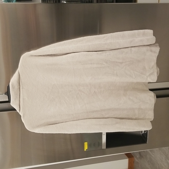 💕BAREFOOT DREAMS CozyChic Lite Double Knit Notch Collar Cardigan Bisque L NWT - Picture 5 of 12